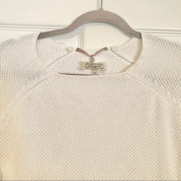 PROPAGANDA White Waffle Pullover Sweater - Picture 4 of 6